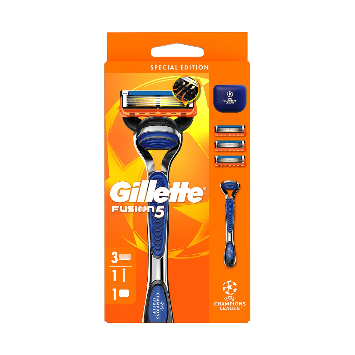  GILLETTE GILLETTE Gillette Fusion5 Tıraş Makines i+ Seyahat Kabı + 3 Adet Yedek Başlık  1 of 4 