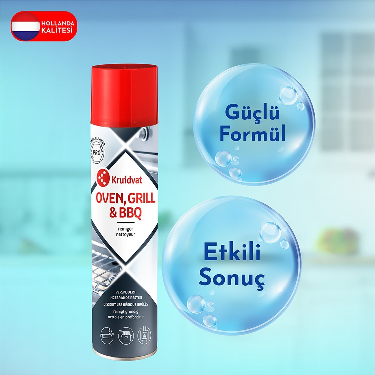 KRUIDVAT KRUIDVAT Kruidvat Güçlü Fırın & Izgara Yağ Çözücü Temizleyici 500 ml 1 of 3
