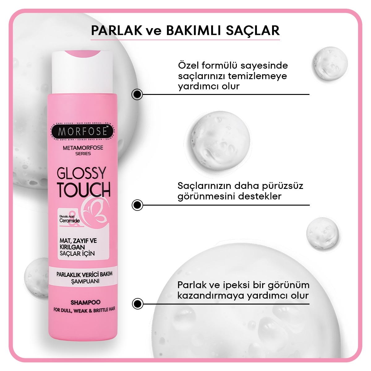 MORFOSE MORFOSE Morfose Metamorfose Parlaklık Verici Bakım Şampuanı 400 ml 1 of 7