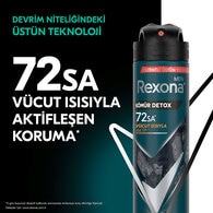  REXONA REXONA Rexona Men Erkek Sprey Deodorant Kömür Detox 72 Saat Kesintisiz Üstün Koruma 150 ml  1 of 10 