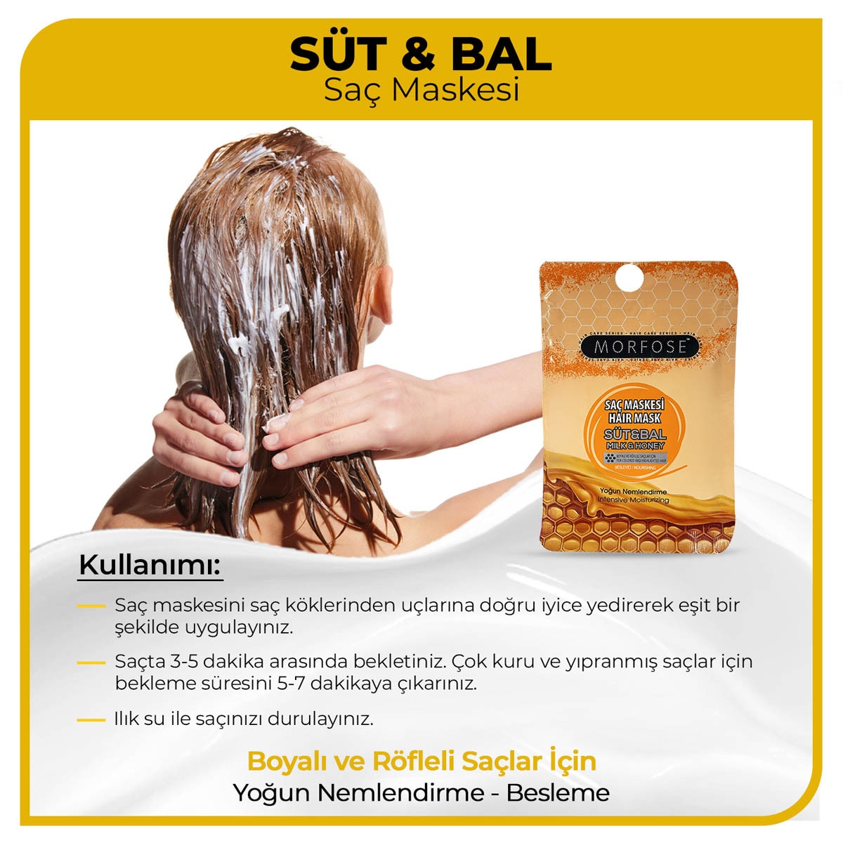 MORFOSE MORFOSE Morfose Saç Maskesi Süt Bal 25 ml 1 of 5