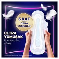  ORKID ORKID Orkid Platinum Dörtlü Hijyenik Ped Gece Ekstra Plus 14'lü  1 of 9 