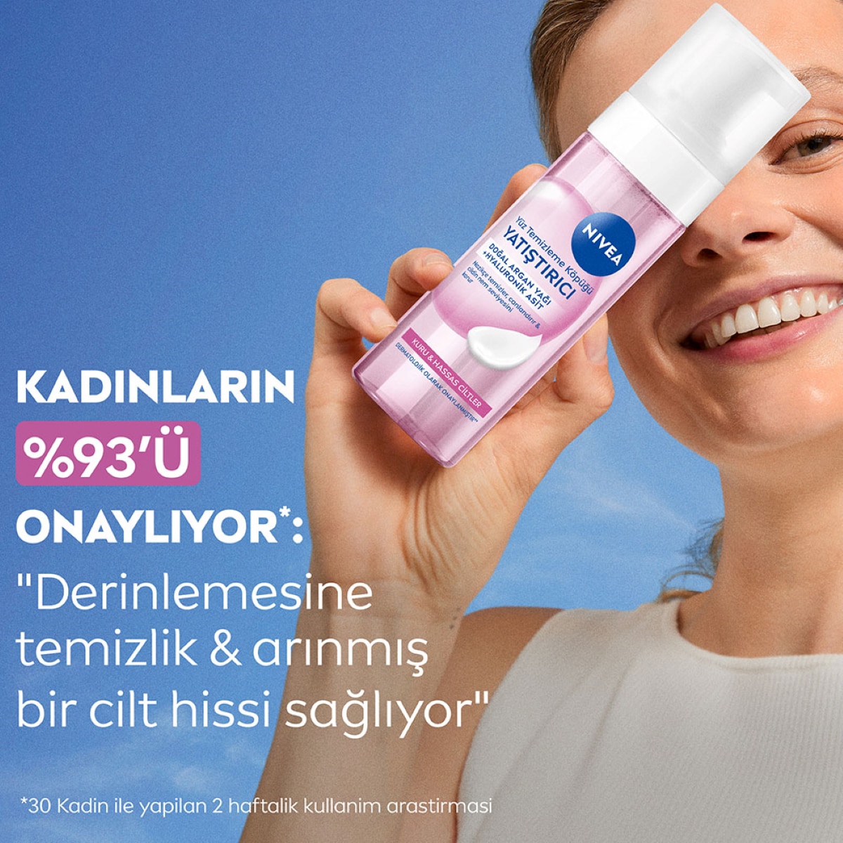  NIVEA VISAGE NIVEA VISAGE Nivea Yatıştırıcı Yüz Temizleme Köpüğü Kuru ve Hassas Cilt 150 ml  1 of 8 
