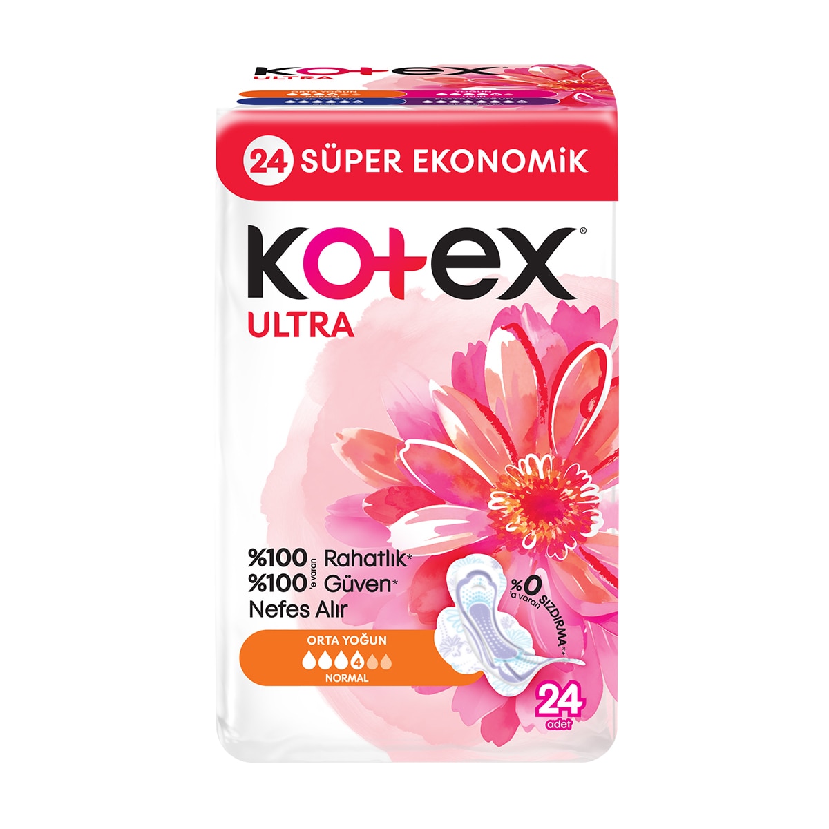 KOTEX KOTEX Kotex Ultra Quadro Normal 24 adet 1 of 3