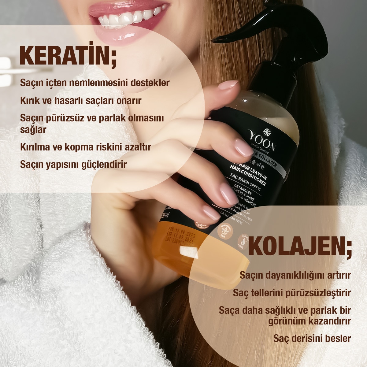  YOON YOON Yoon Keratin Saç Spreyi 250 ml  1 of 6 