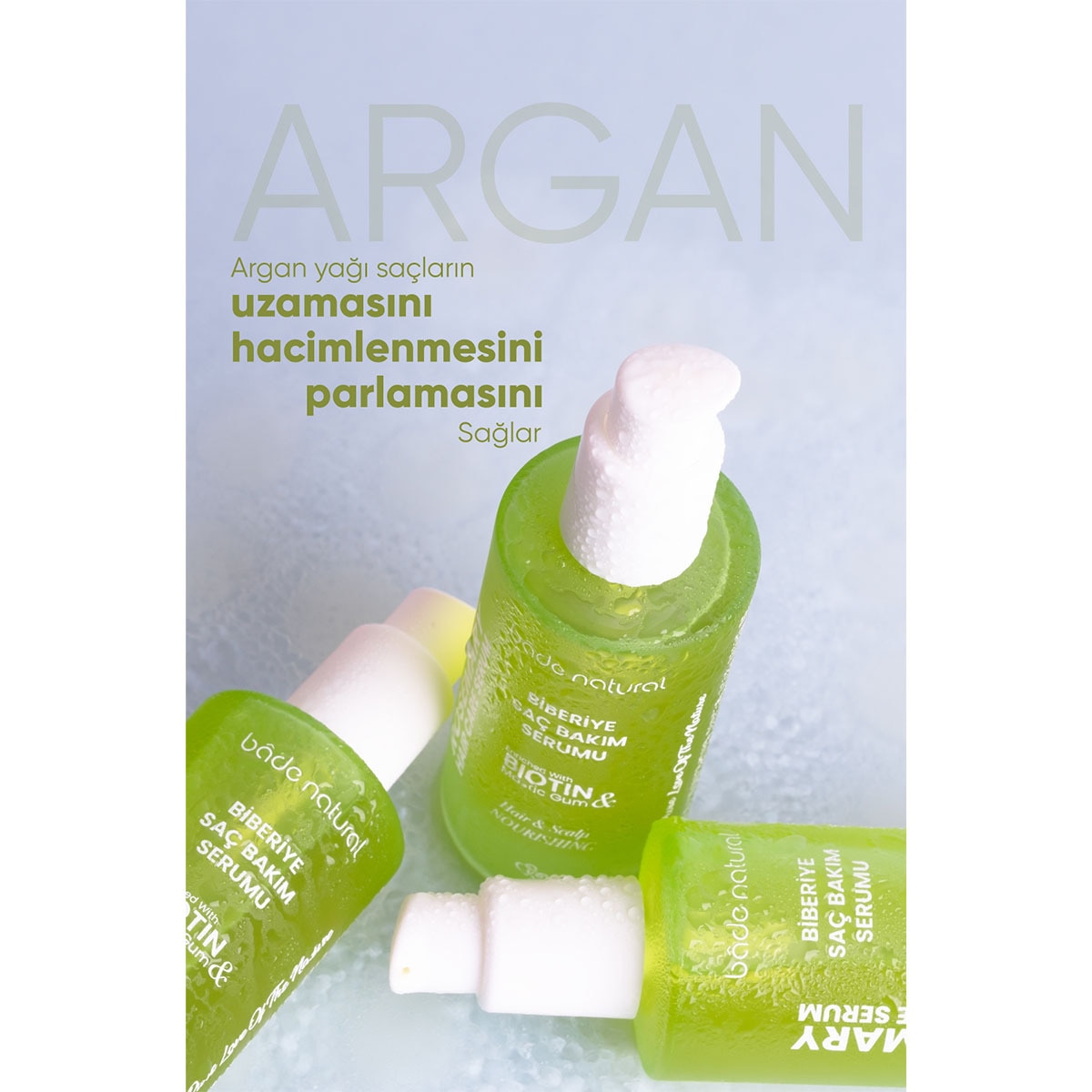  BADE NATURAL BADE NATURAL Bade Natural Saç Serumu Biberiye Dökülme Karşıtı 50 ml  1 of 7 