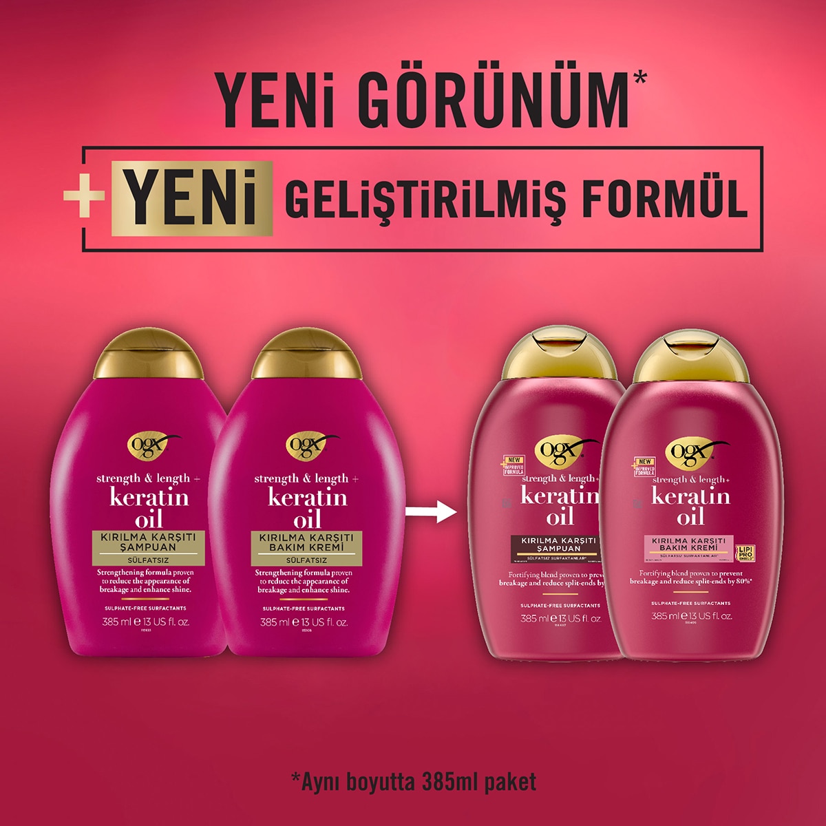  OGX OGX OGX Kırılma Karşıtı Keratin Oil Şampuan 385 ml  1 of 8 