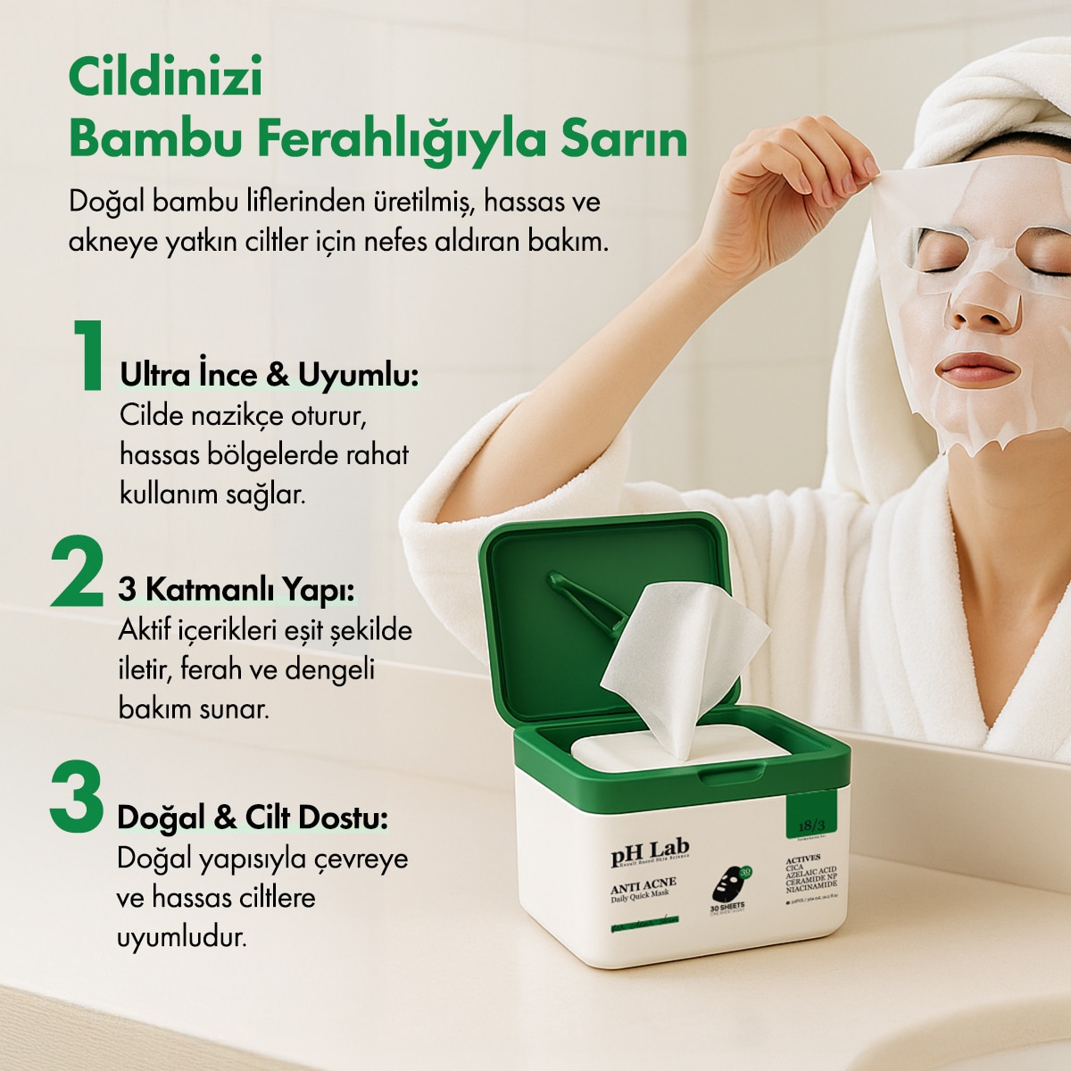  PH LAB PH LAB Ph Lab Anti Akne 30'lu Maske 360 ml  1 of 7 