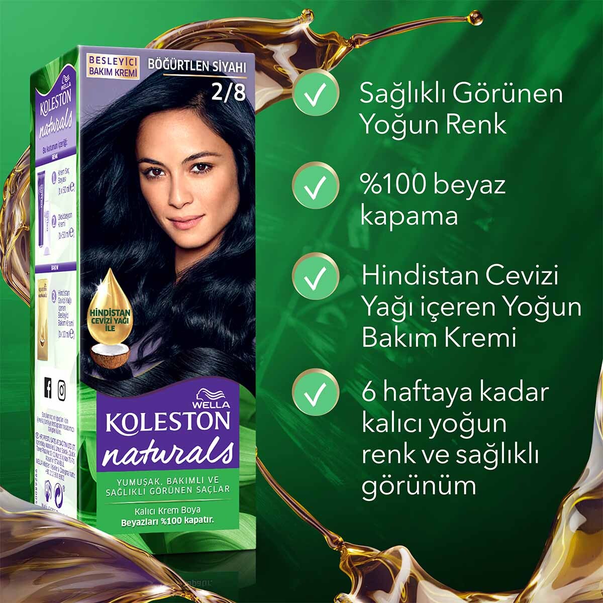  KOLESTON NATURALS KOLESTON NATURALS Wella Koleston Naturals Saç Boyası 2/8 Böğürtlen Siyahı  1 of 7 