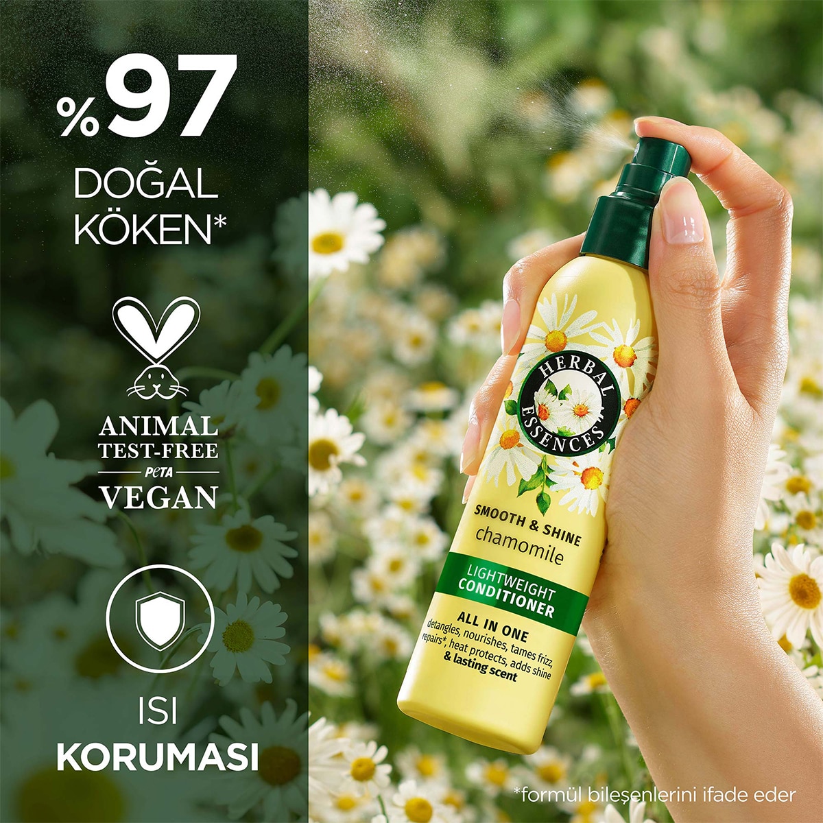  HERBAL ESSENCES HERBAL ESSENCES Herbal Essences Papatya Serisi Saç Spreyi 145 ml  1 of 6 