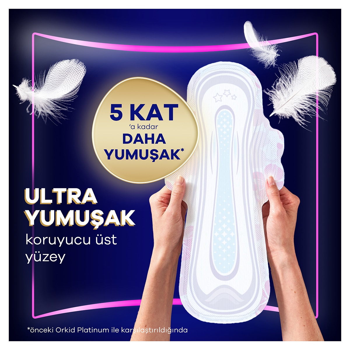  ORKID ORKID Orkid Platinum Dörtlü Hijyenik Ped Gece Ekstra Plus 14'lü  1 of 9 