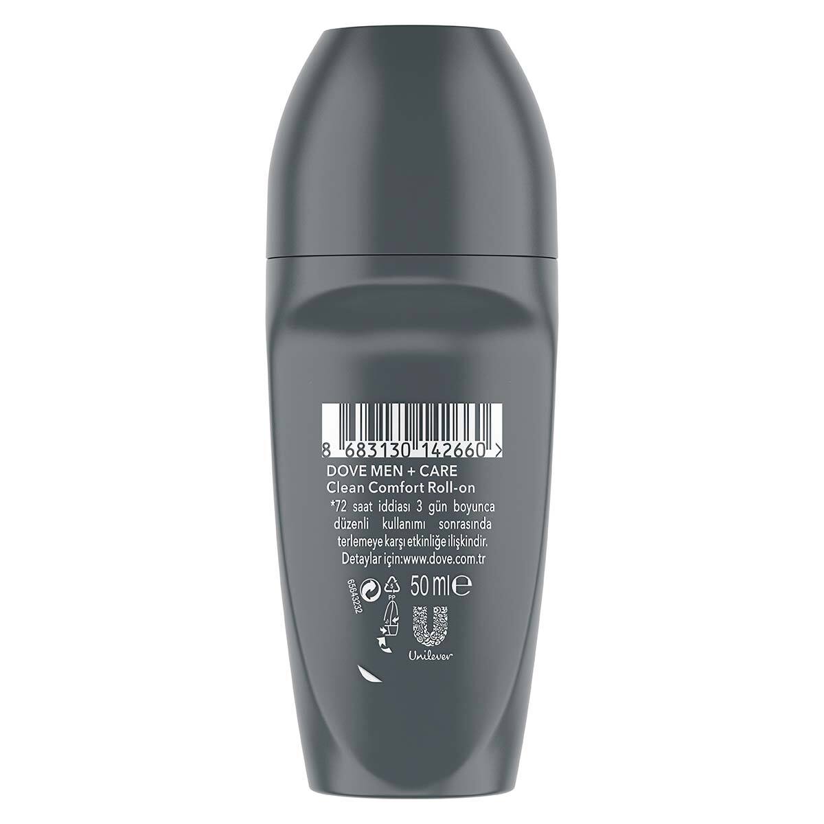 DOVE DOVE Dove +Care Advanced Clean Comfort 72 Saat Koruma Antiperspirant Erkek Roll-On 50 ml 1 of 10