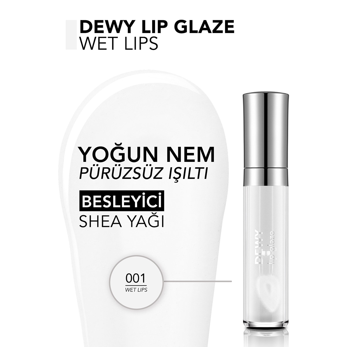  FLORMAR FLORMAR Flormar Dewy Lip Glaze Nemlendirici Dudak Parlatıcısı No: 001  1 of 8 