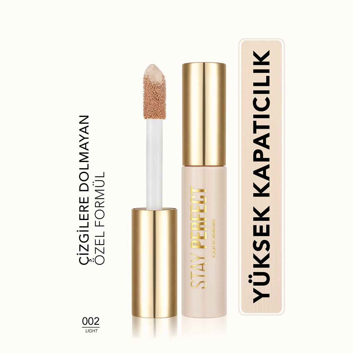  FLORMAR FLORMAR Flormar Stay Perfect Yoğun Pigmentli Likit Kapatıcı 002 Light  Flormar Stay Perfect Yoğun Pigmentli Likit Kapatıcı 002 Light