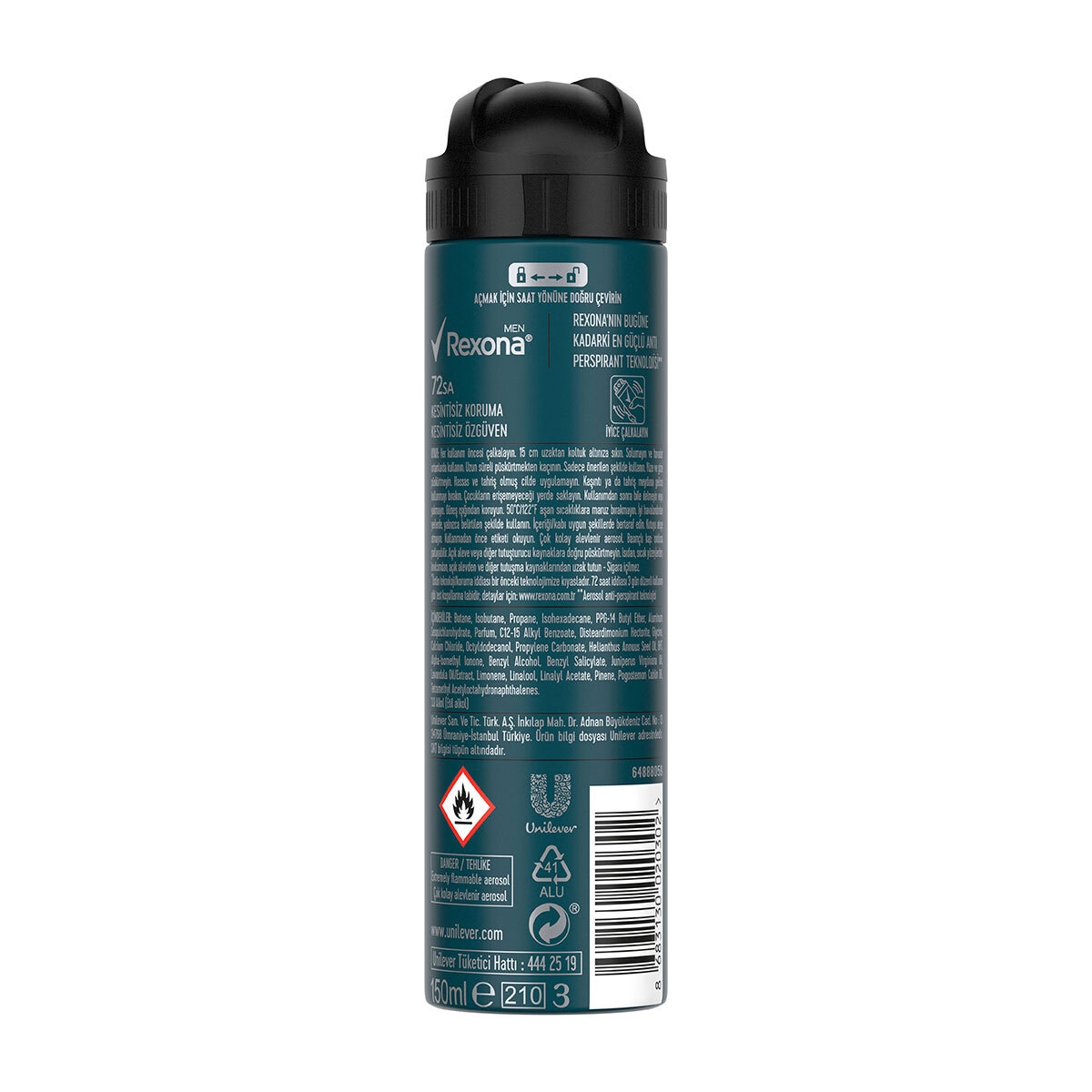  REXONA REXONA Rexona Men Erkek Sprey Deodorant Invisible Black & White 72 Saat Kesintisiz Üstün Koruma 150 ml  1 of 9 