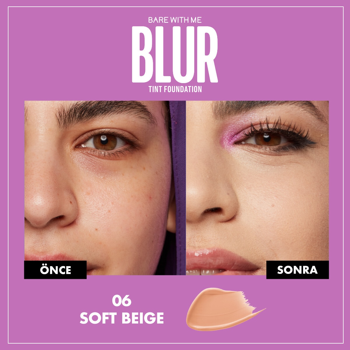  NYX NYX Nyx Professional Makeup Blur Tint Ciltte Filtre Etkili Fondöten 06 Soft Beige  1 of 5 