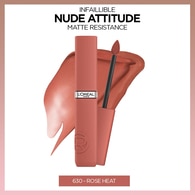 L'Oreal Paris Infaillible Matte Resistance Likit Mat Ruj 630 Rose Heat