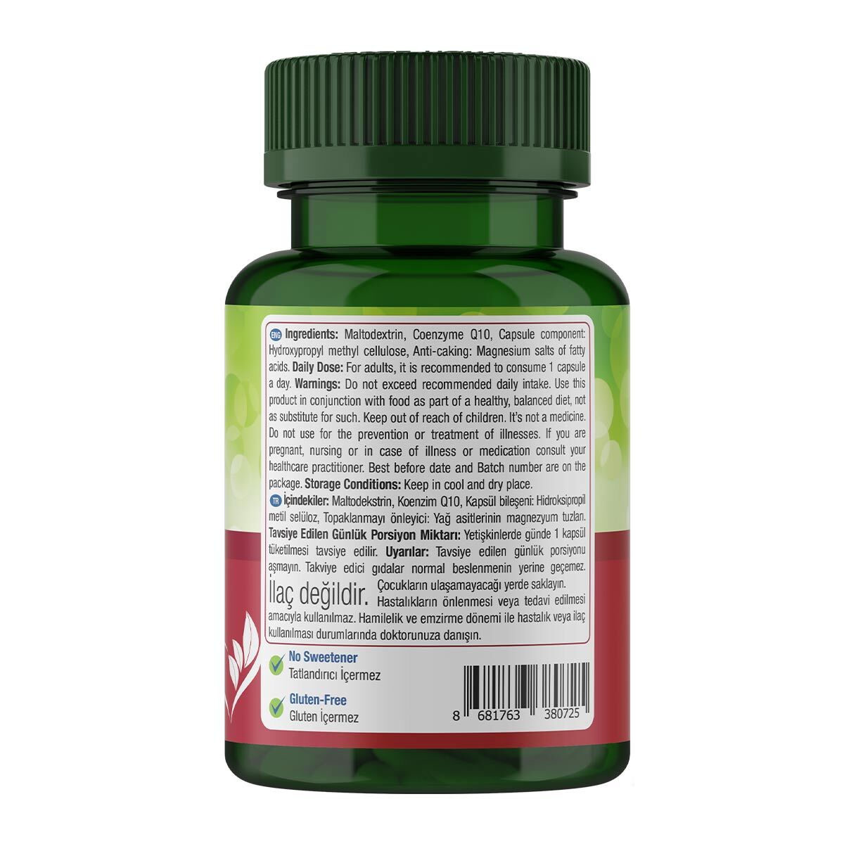  NATURE'S SUPREME NATURE'S SUPREME Nature's Supreme Coenzyme Q10 100 Mg 30 Kapsül  1 of 3 