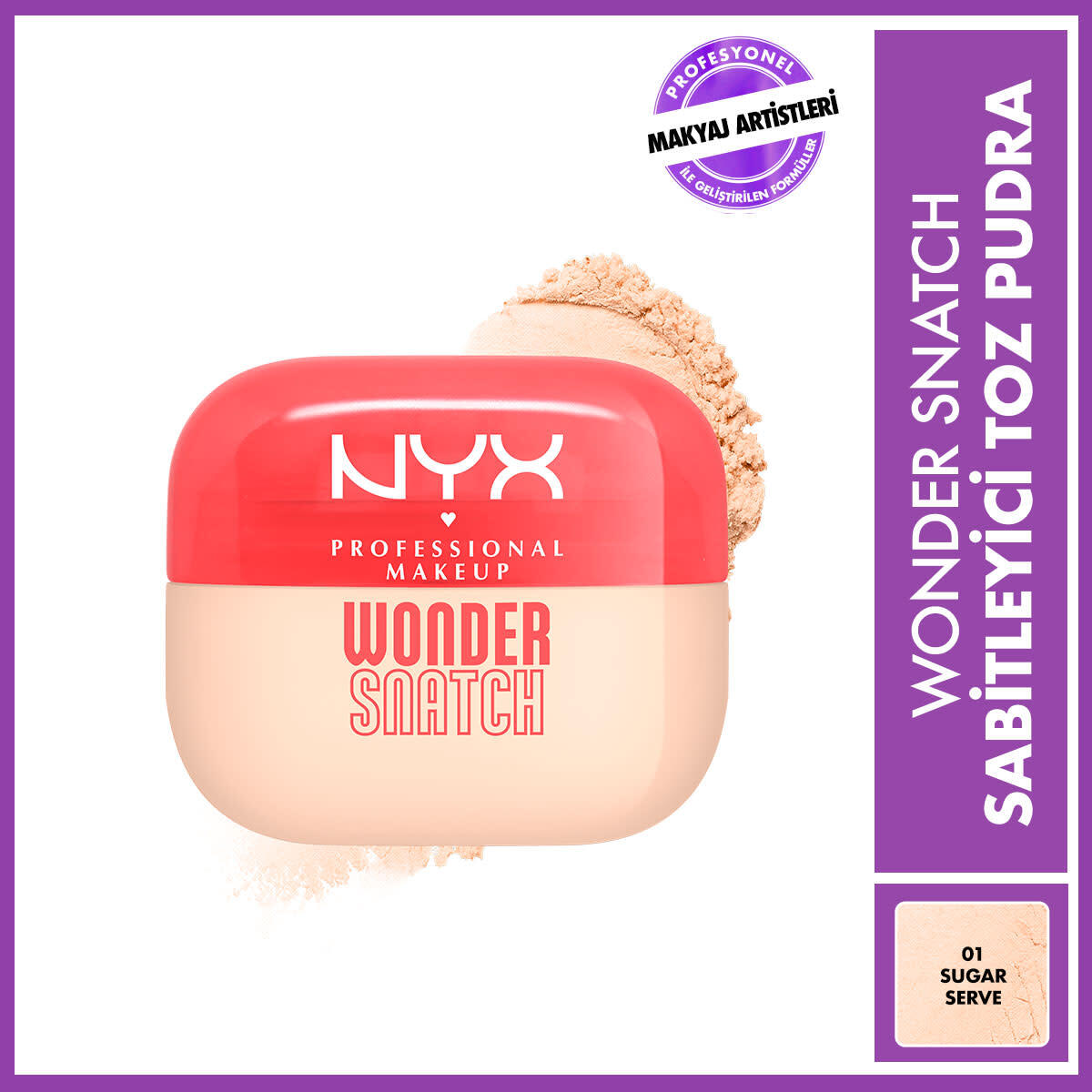  NYX NYX Nyx Professional Makeup Wonder Snatch Sabitleyici Pudra Sugar Serve  Nyx Professional Makeup Wonder Snatch Sabitleyici Pudra Sugar Serve