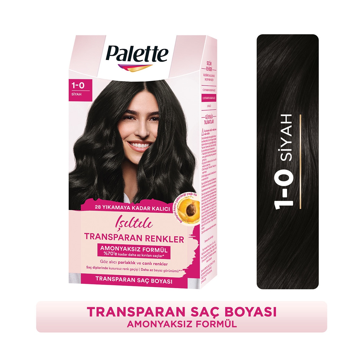 PALETTE PALETTE Palette Işıltılı Transparan Renkler Siyah 1-0 1 of 9