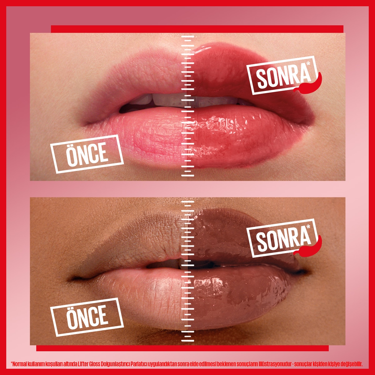  MAYBELLINE MAYBELLINE Maybelline New York Lifter Plump Dudak Parlatıcısı 006 Hot Chili  1 of 8 