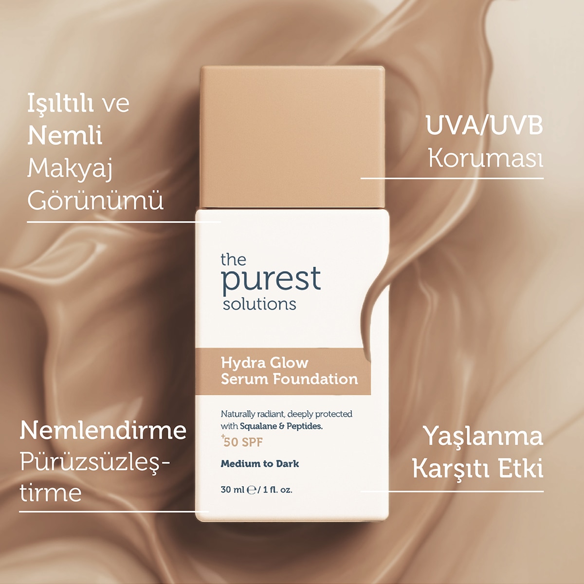 THE PUREST SOLUTIONS THE PUREST SOLUTIONS EXC. The Purest Solutions Hydra Serum Fondöten Medium 30 ml 1 of 9