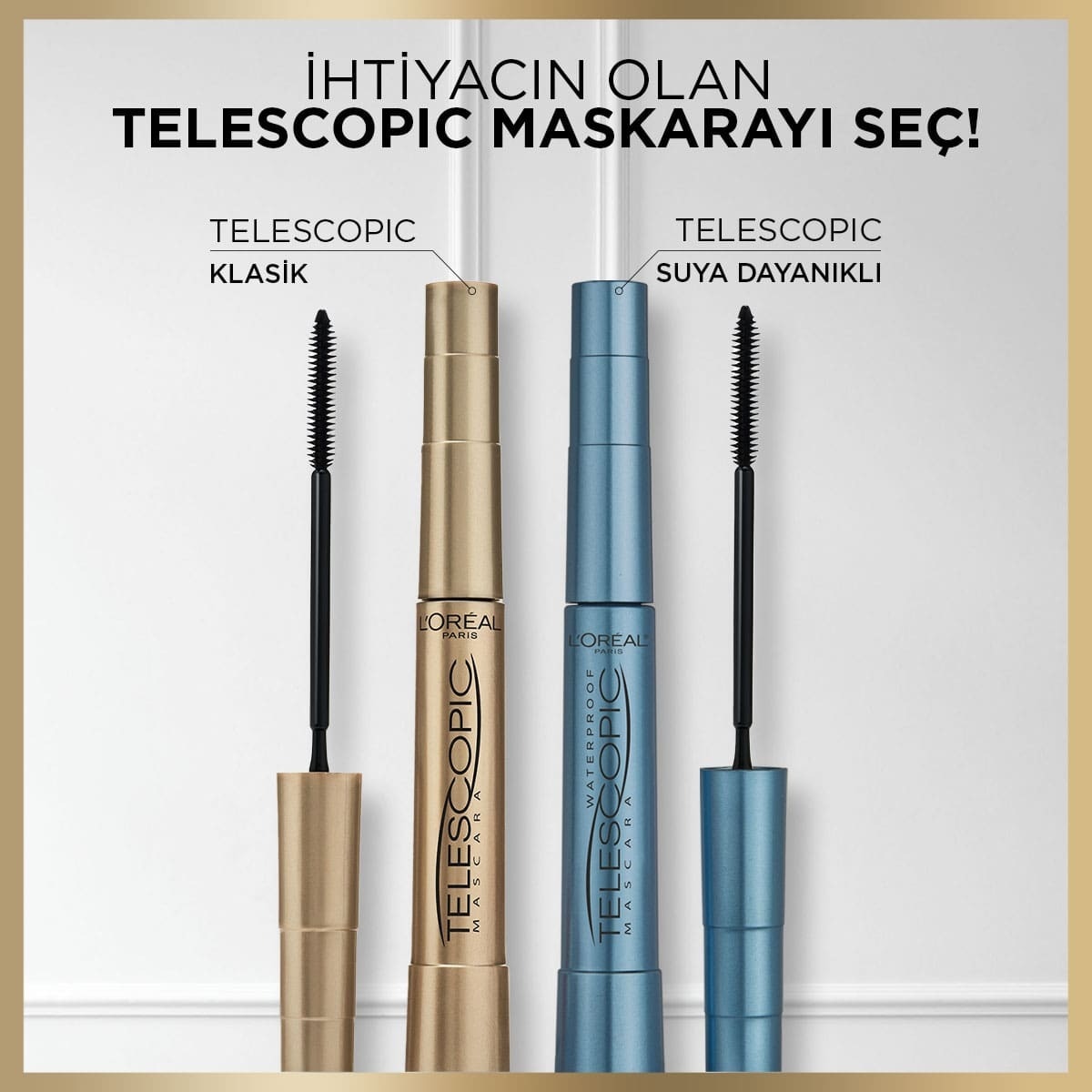  LOREAL PARIS LOREAL PARIS L'Oreal Paris Telescopic Suya Dayanıklı Maskara Siyah  1 of 9 