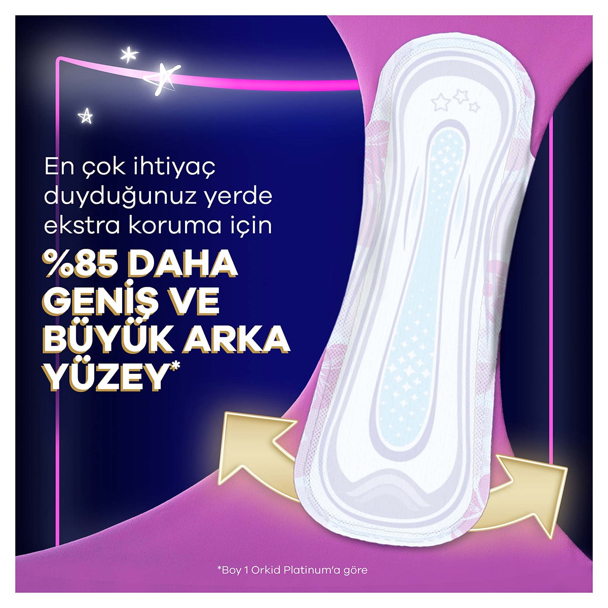  ORKID ORKID Orkid Platinum Hijyenik Ped Tekli Paket Gece Ekstra Plus 5 Adet  1 of 8 