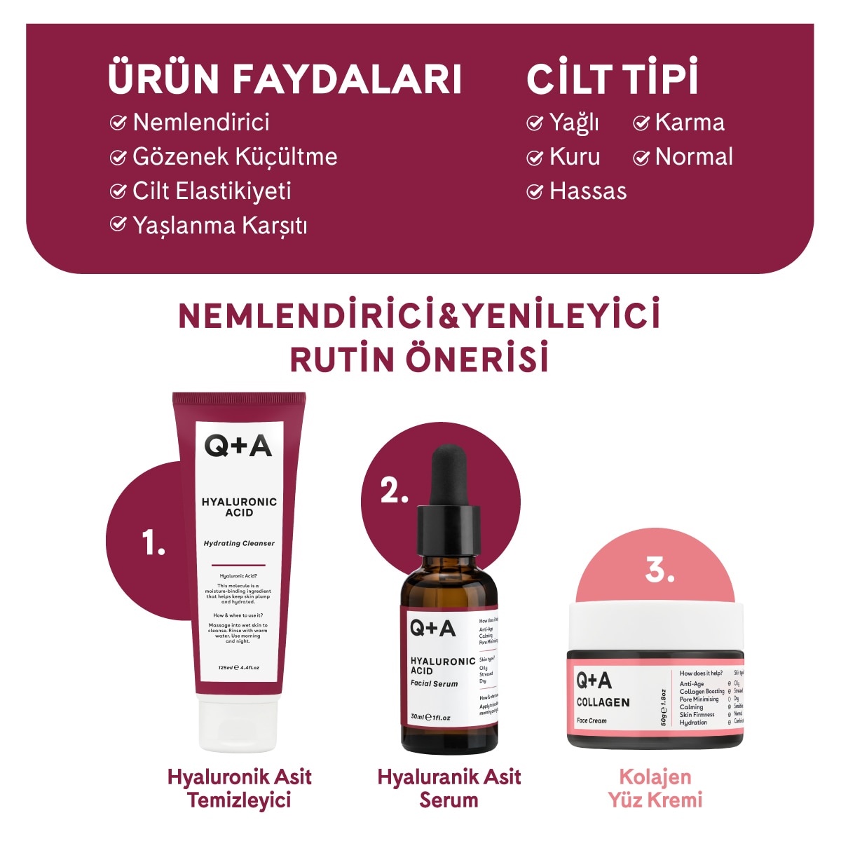  Q+A Q+A Q+A Hyalüronik Asit Serum 30 ml  1 of 4 