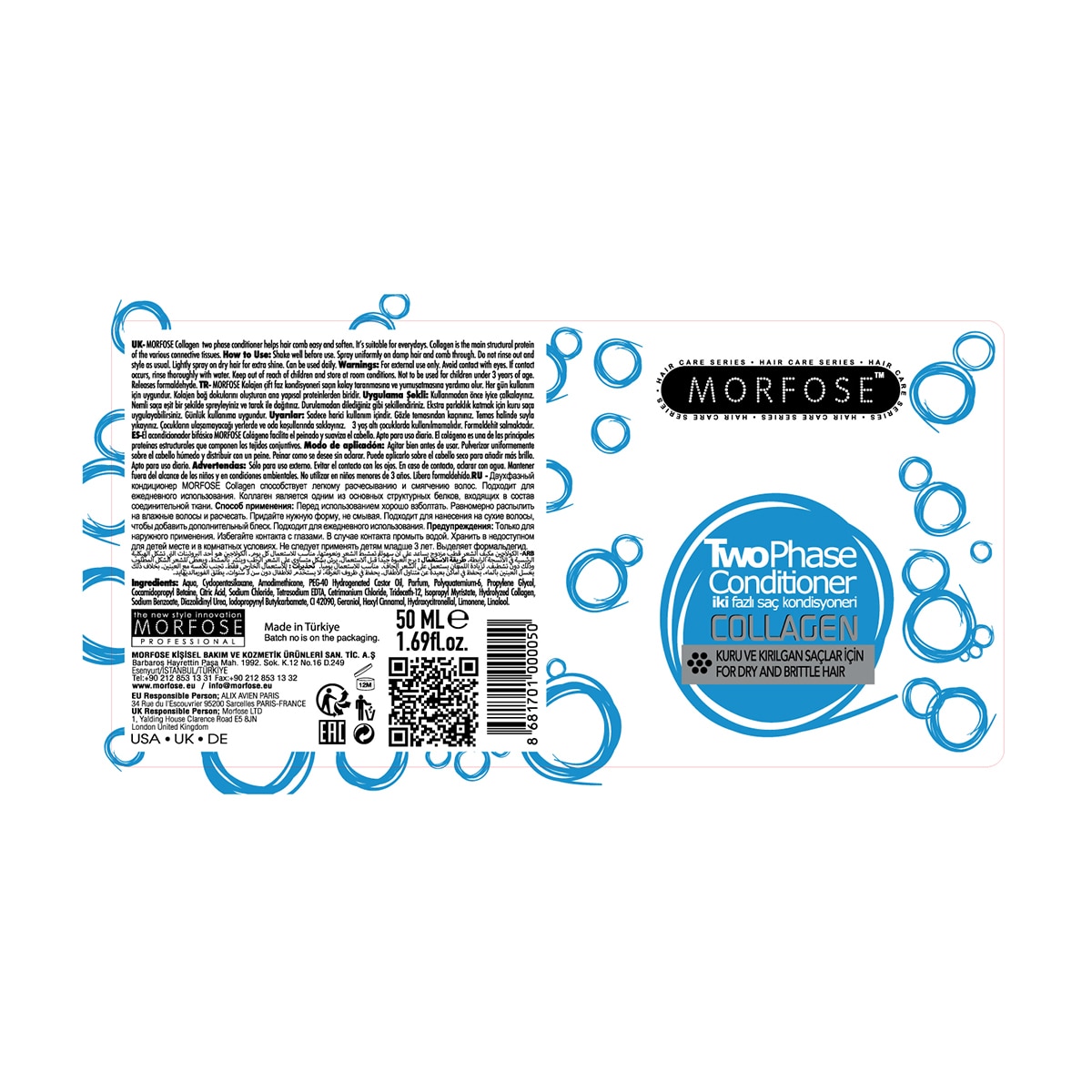 MORFOSE MORFOSE Morfose Kolajen Çift Fazlı Fön Suyu Seyahat Boy 50 ml 1 of 6