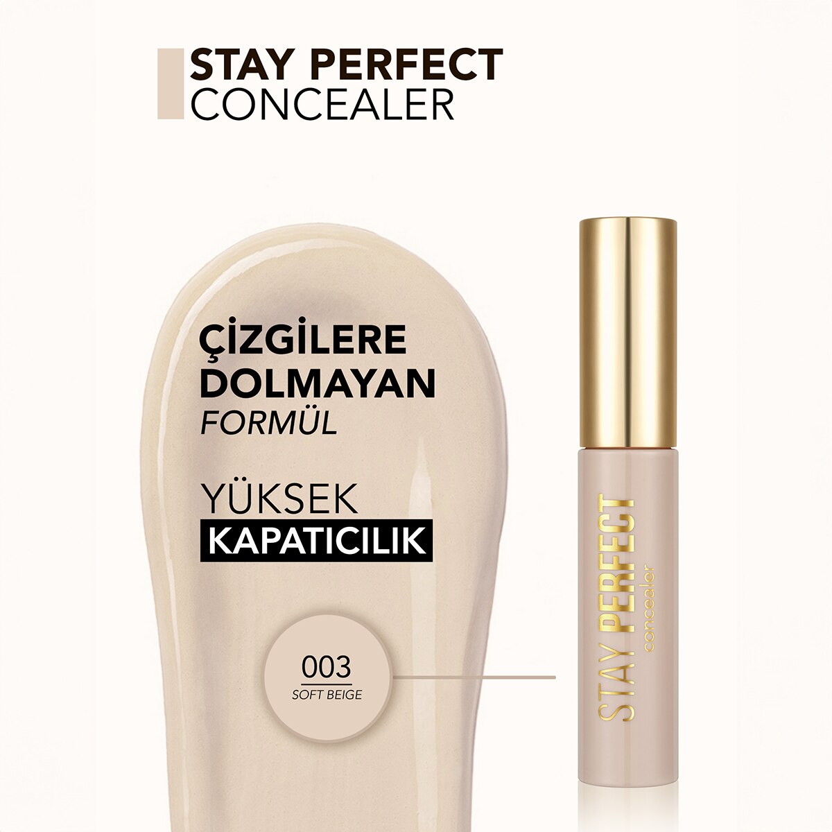 FLORMAR FLORMAR Flormar Stay Perfect Concealer Kremsi Likit Kapatıcı No: 03 Soft Beige 1 of 6