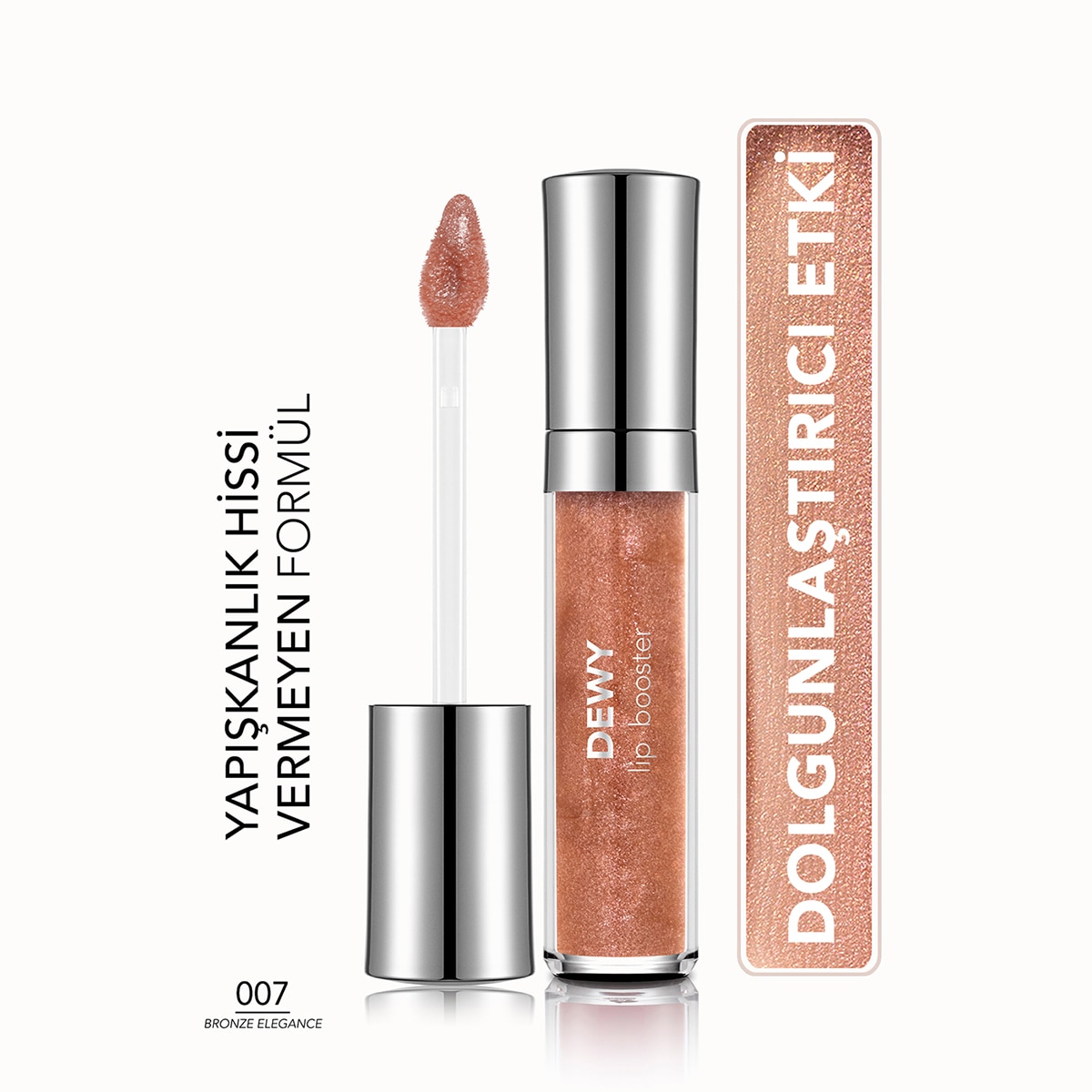  FLORMAR EXC. FLORMAR EXC. Flormar Dewy Lip Booster Dudak Parlatıcısı 07 Bronze Elegance  1 of 6 