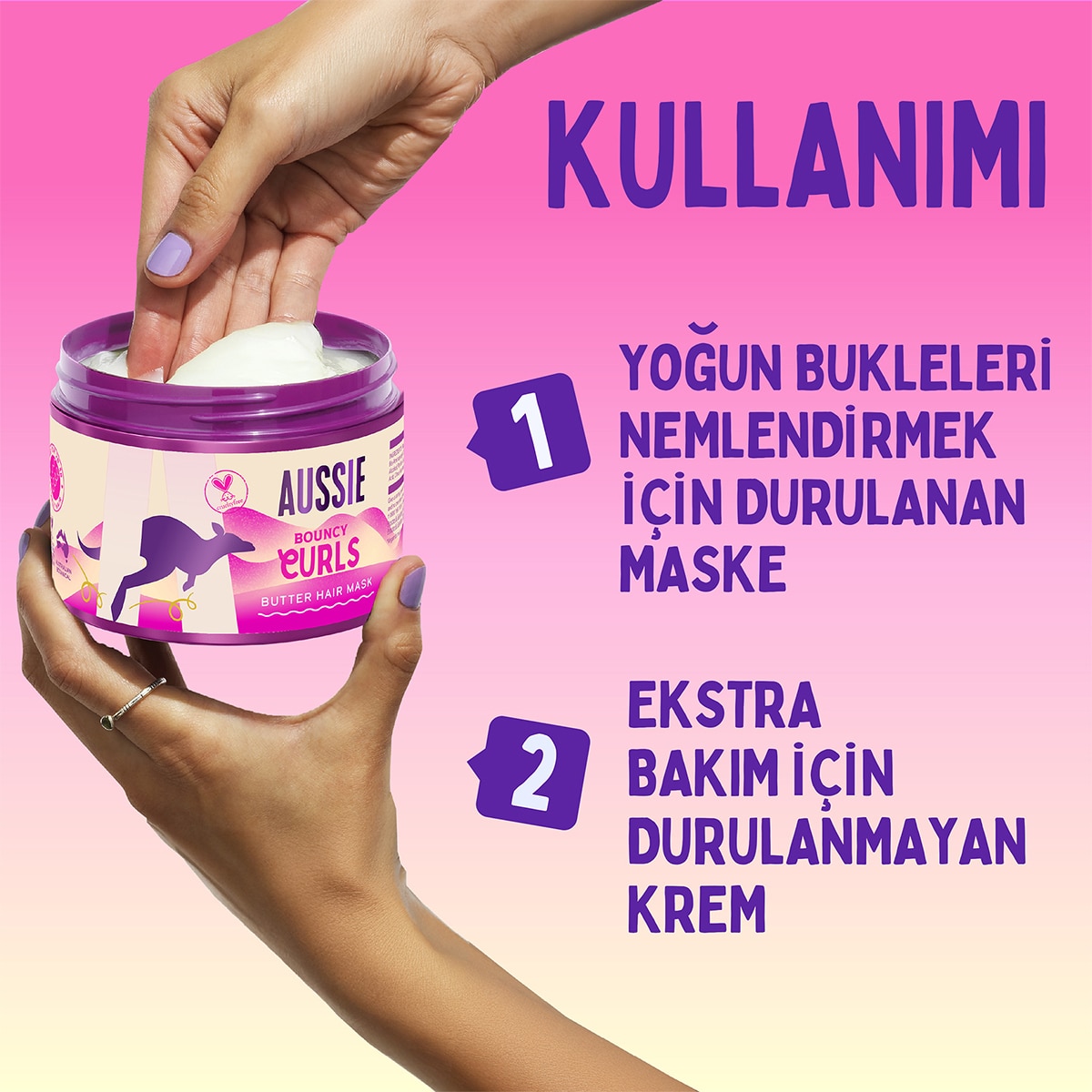 AUSSIE AUSSIE Aussie Bouncy Curls Açan Nemlendirici Saç Maskesi 500 ml 1 of 9