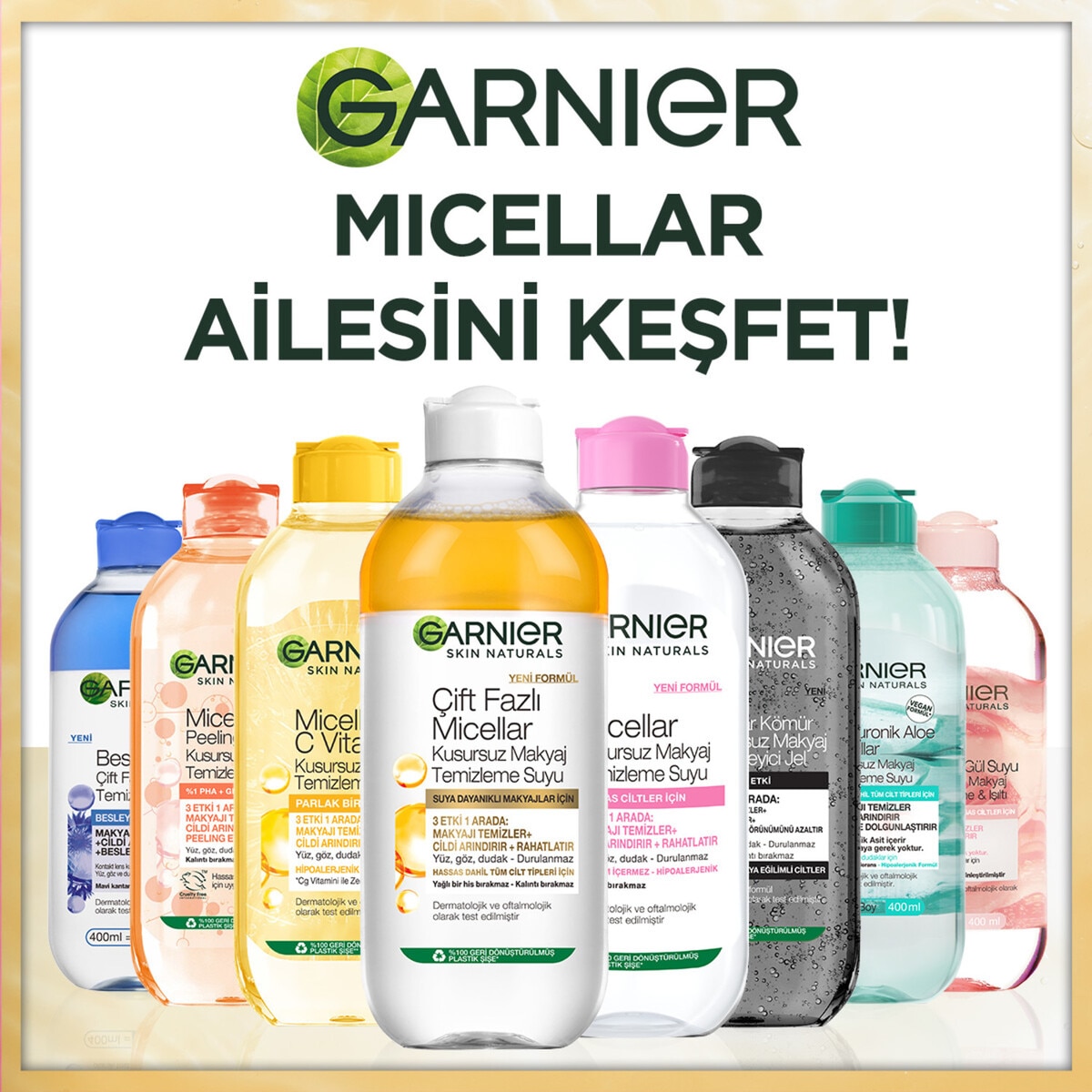  GARNIER GARNIER Garnier Çift Fazlı Micellar Kusursuz Makyaj Temizleme Suyu 400 ml  1 of 5 