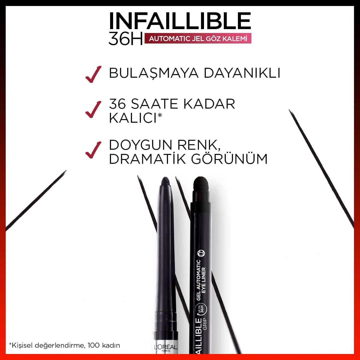  LOREAL PARIS LOREAL PARIS LOREAL PARIS INFAILLABLE GEL GÖZ KALEMİ NO:12  1 of 9 