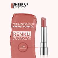 FLORMAR FLORMAR Flormar Sheer Up Parlak Bitişli Nemlendirici Etkili Ruj No: 020 Hidden Desire 1 of 9