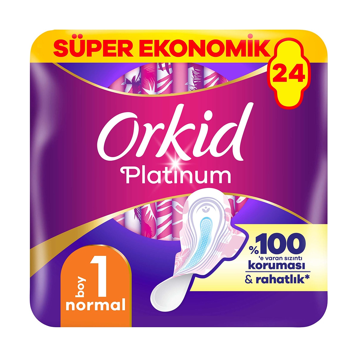 ORKID ORKID Orkid Platinum Dörtlü Hijyenik Ped Normal 24'lü 1 of 9