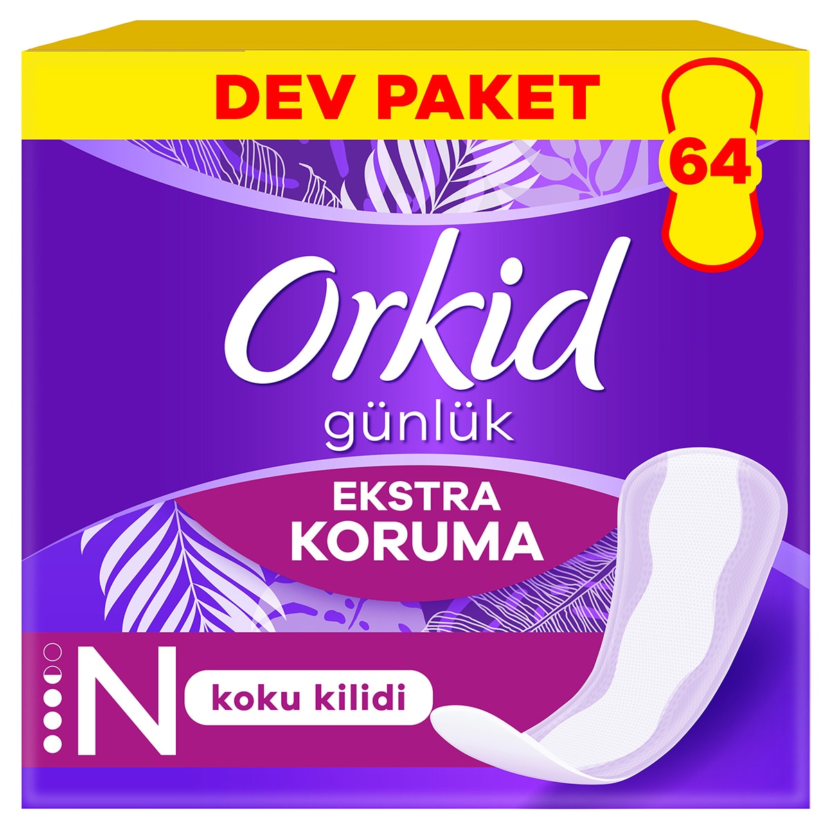 ORKID ORKID Orkid Ekstra Koruma Günlük Ped 64'lü 1 of 8