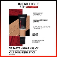 L'Oreal Paris Infaillible 24H Mat Cover Yüksek Kapatıcı Fondöten No: 155 Natural Rose