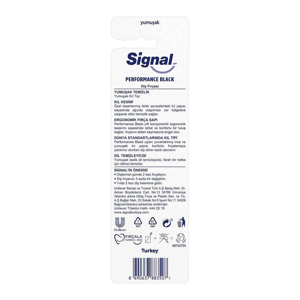  SIGNAL SIGNAL Signal Diş Fırçası Performans Black 1+1  1 of 8 