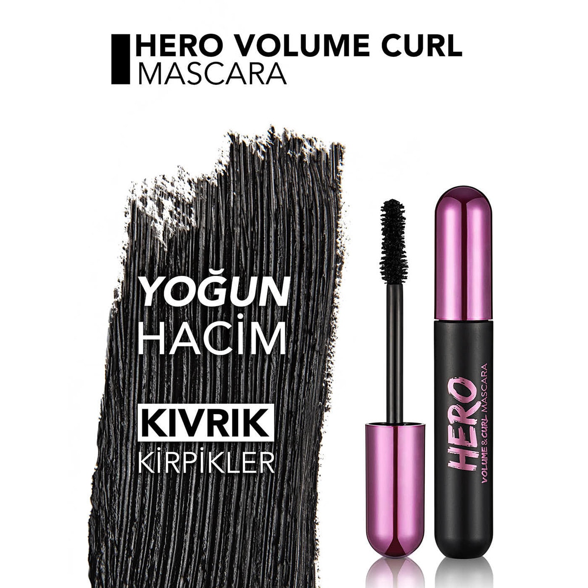 FLORMAR FLORMAR Flormar Hero Kıvırıcı ve Dolgunlaştırıcı Maskara Siyah 1 of 7
