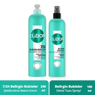 undefined undefined Elidor Belirgin Bukleler Saç Bakım Kremi + Deniz Tuzu Sprey 2'li Set  1 of 1
