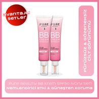  PURE BEAUTY undefined Pure Beauty 2'li BB Krem Set Spf50 Pa+++ Ivory  1 of 1 