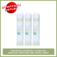  undefined undefined Watsons Organik Yuvarlak Makyaj Pamuğu Set 3x100 Adet  1 of 1 
