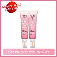  PURE BEAUTY undefined Pure Beauty 2'li CC Krem Set Spf50 Pa+++ Ivory  1 of 1 